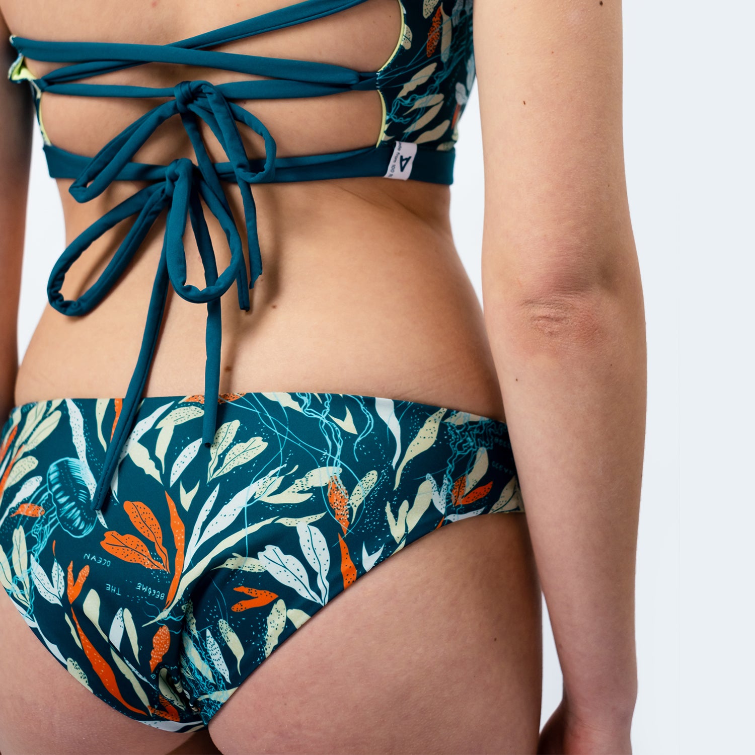 SEASICK SWIM BIKINI BOTTOM - 002 – Lemon/Oceanprint Bikini Hose